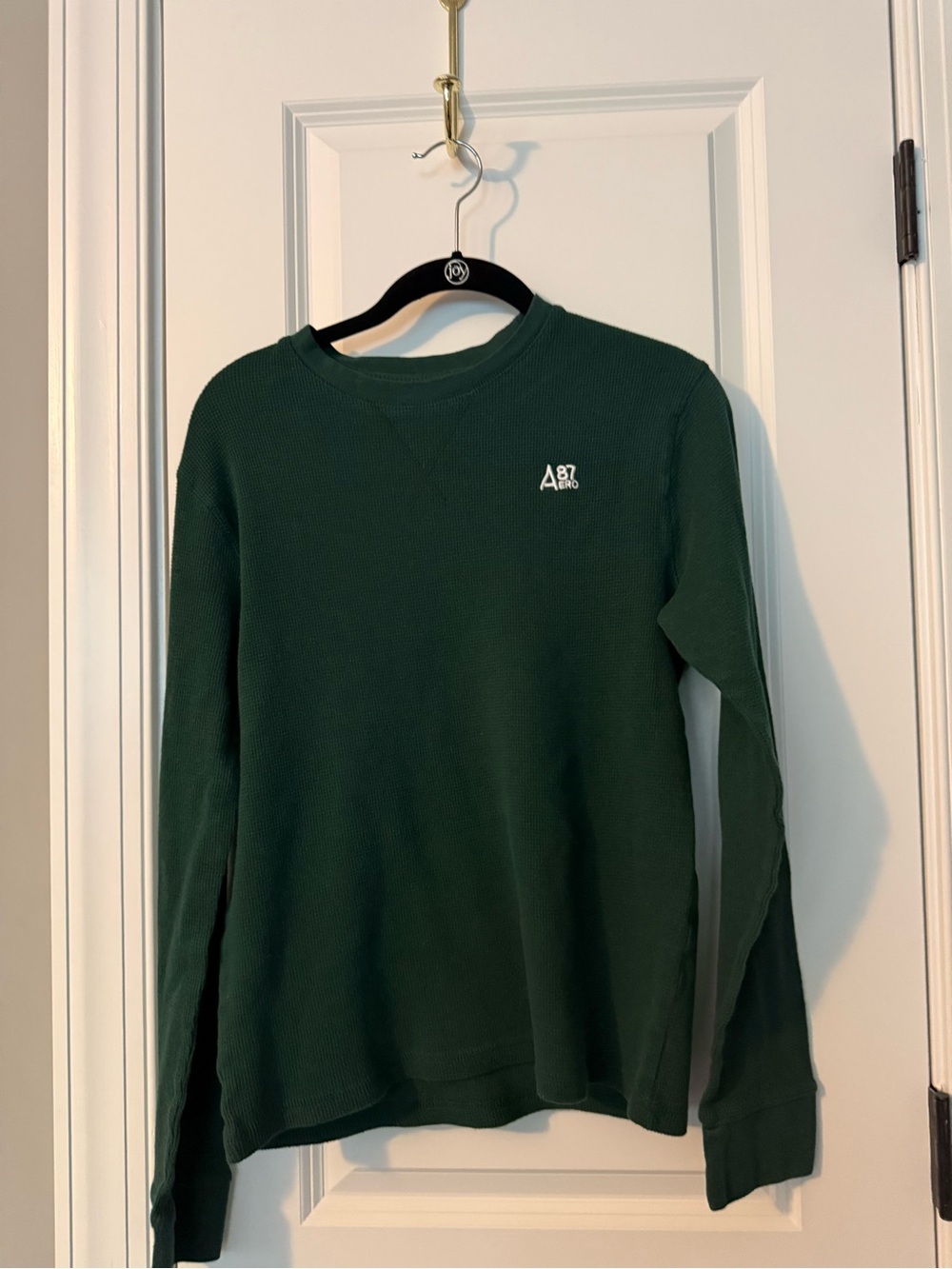 A87 Men's Crewneck Thermal Shirt in Dark Green